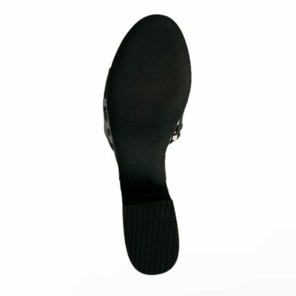 Wild Pair MELBORNEP Women's Platform Block Heel Slide Sandals Black Daisy - Picture 8 of 9